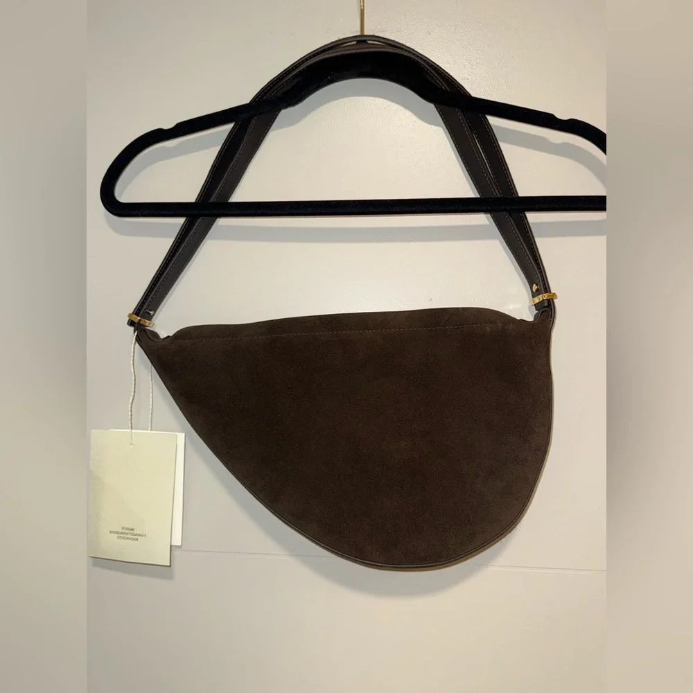 Toteme Suede Sooped Sling Bag, Pepper